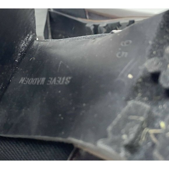 Steve Madden Women's Oxblood Leather Chunky Lug Boots Antyy Chelsea Ankle SZ 9.5 - Picture 10 of 12